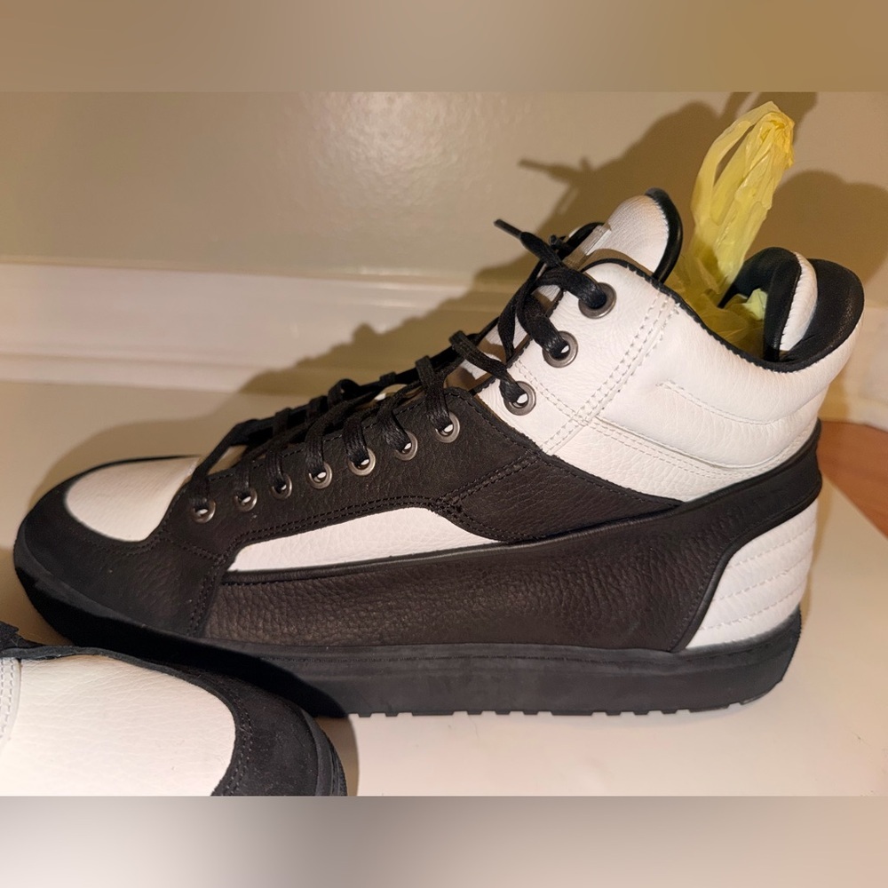 ETQ Amsterdam High 2 Leather Sneakers Black White - Picture 12 of 12